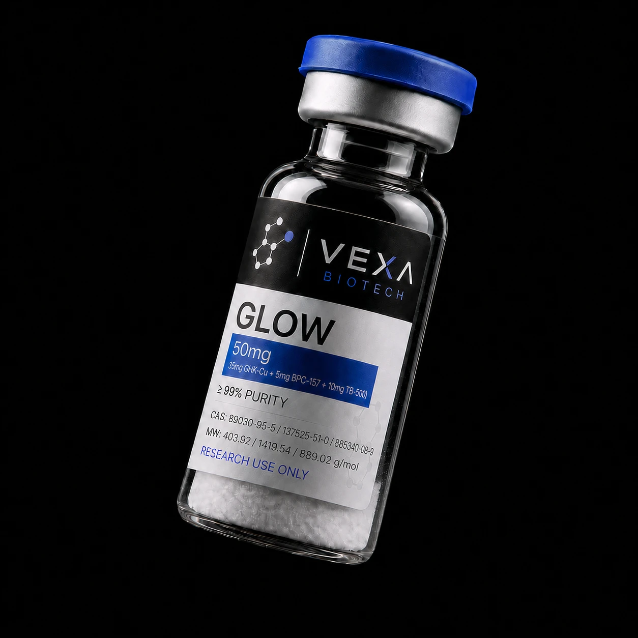 GLOW 50mg research vial